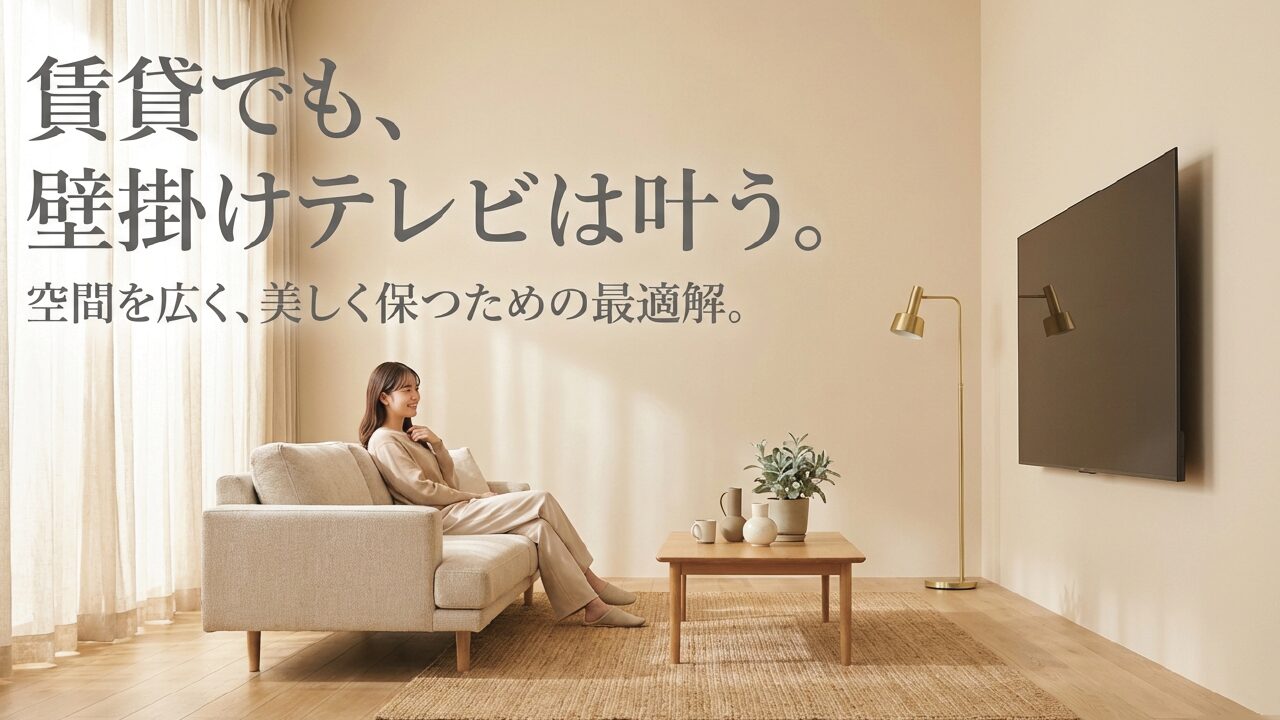 賃貸でテレビの壁掛けは可能？ホッチキス設置の注意点と原状回復