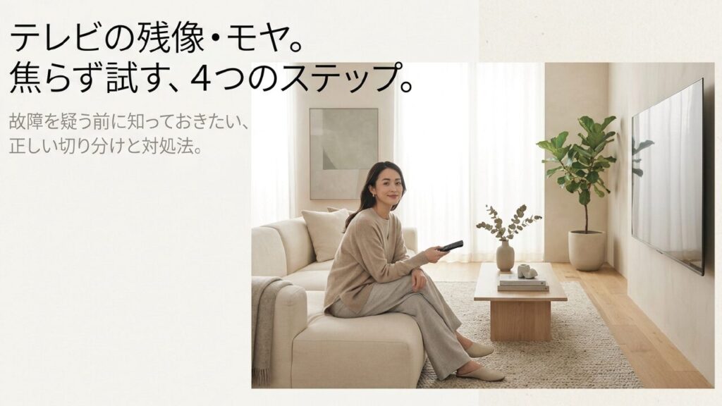 テレビの残像が残る原因と直し方！寿命と修理の判断基準を徹底解説