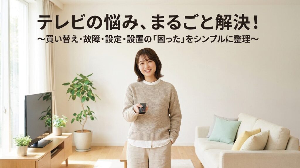 テレビの買い替え・故障・設定・設置の完全ガイド｜後悔しない判断基準と困った時の解決策
