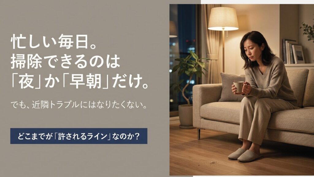 忙しい毎日の掃除は夜か早朝だけという悩み