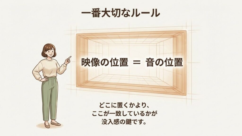 映像の位置と音の位置を合わせるのが没入感の鍵