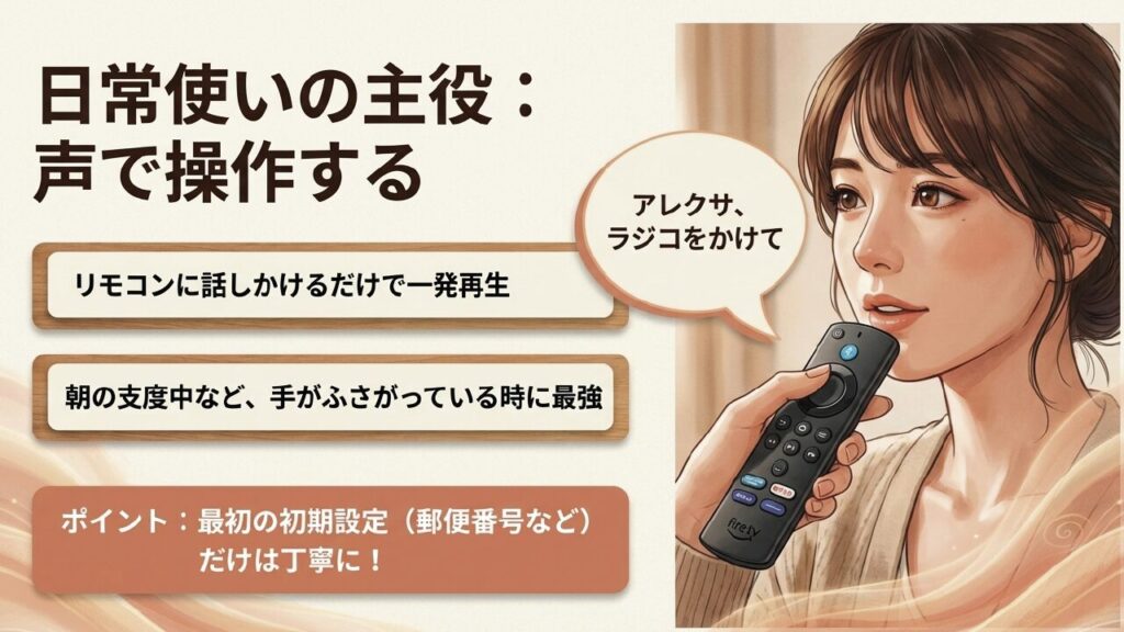 Alexaを使って声でradikoを再生するメリット