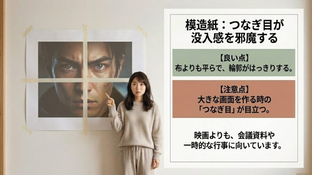 模造紙を代用する際の弱点