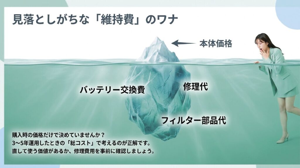コードレス掃除機の見落としがちな維持費のワナ