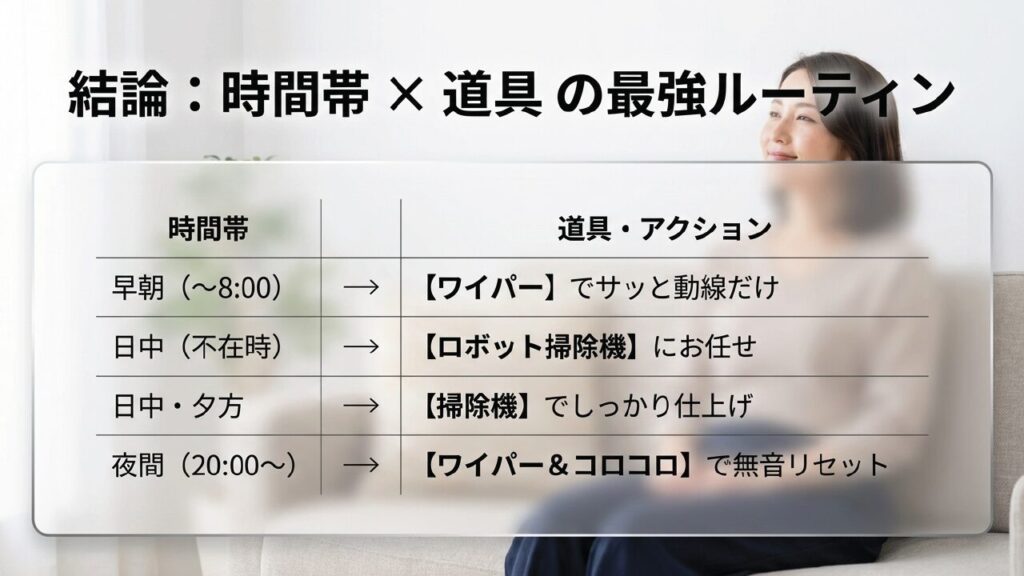 時間帯と道具の最強ルーティン表