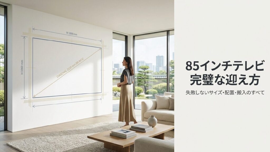失敗しない！85インチテレビの大きさと視聴距離の完全ガイド