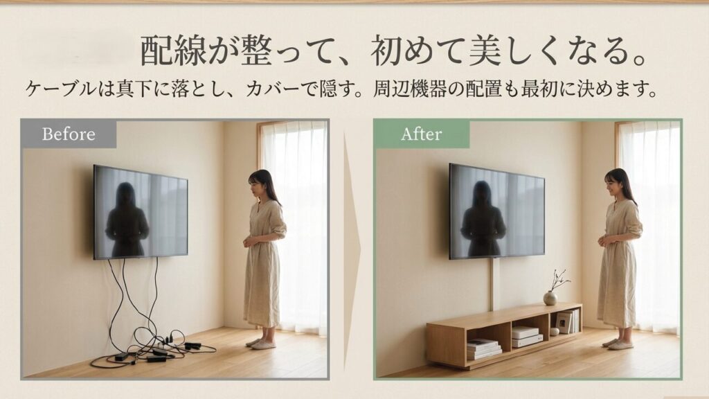 配線が整って初めて美しくなる