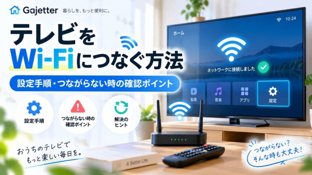 テレビをWi-Fiにつなぐ方法｜BRAVIA・REGZA・AQUOS・VIERAの設定と繋がらない時