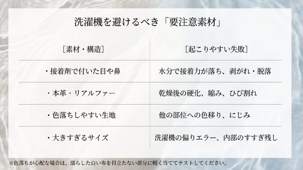 洗濯機を避けるべき要注意素材と起こりやすい失敗