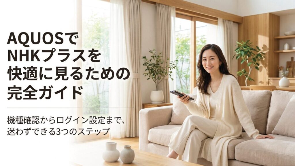 AQUOSでNHKプラスを見る方法と見られない時の解決策ガイド