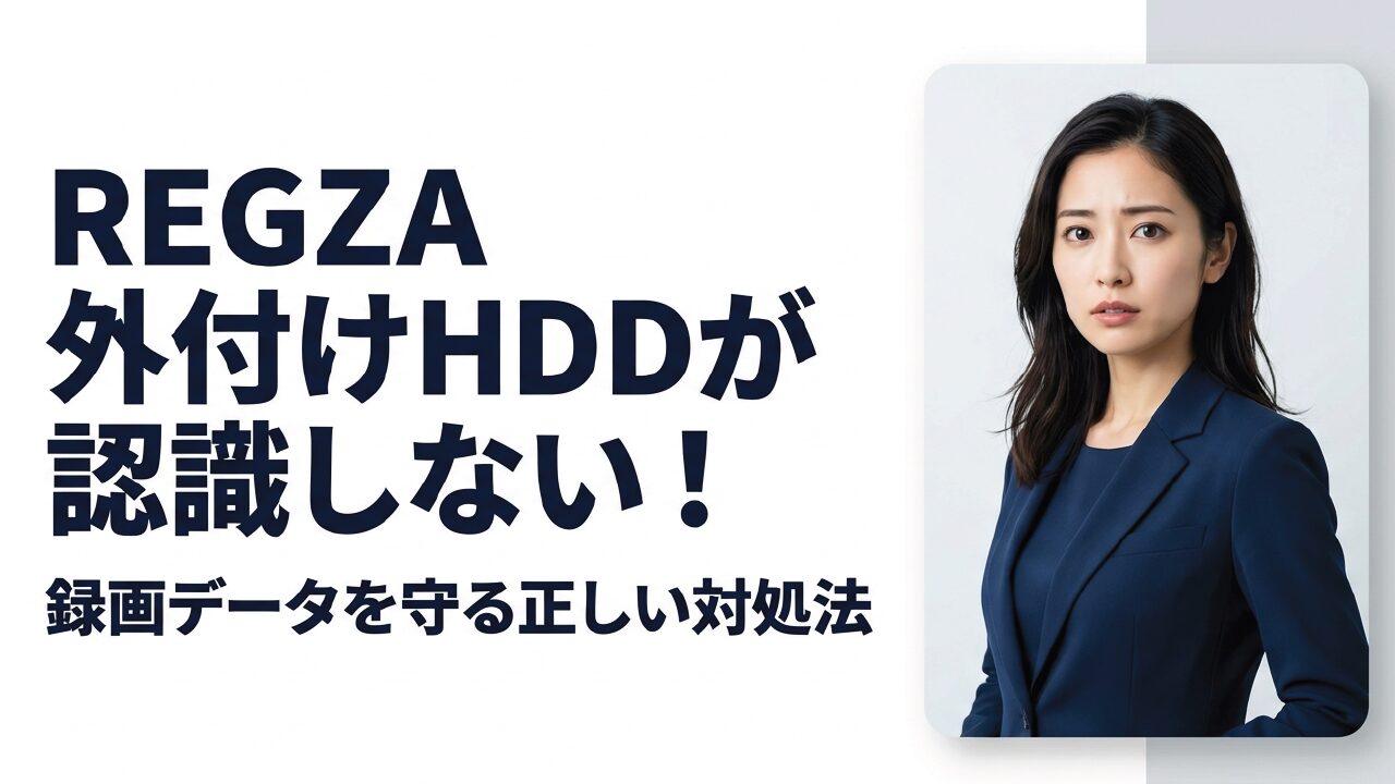 REGZAの外付けHDDが認識しない原因と録画データを守る対策