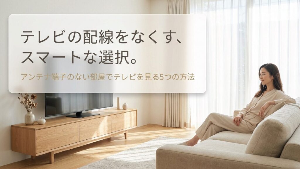 テレビのアンテナケーブル無線化！端子がない部屋で見る５つの方法