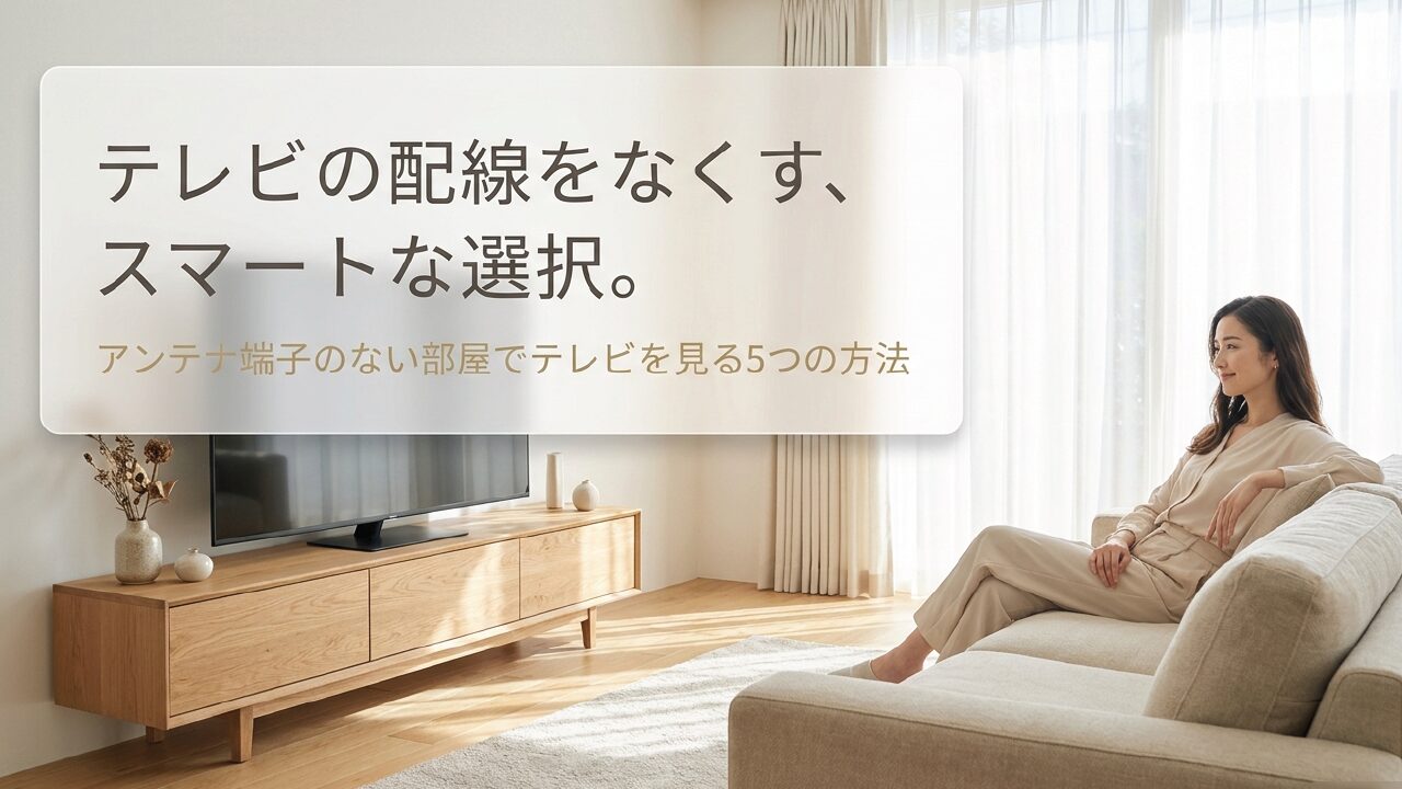 テレビのアンテナケーブル無線化！端子がない部屋で見る５つの方法