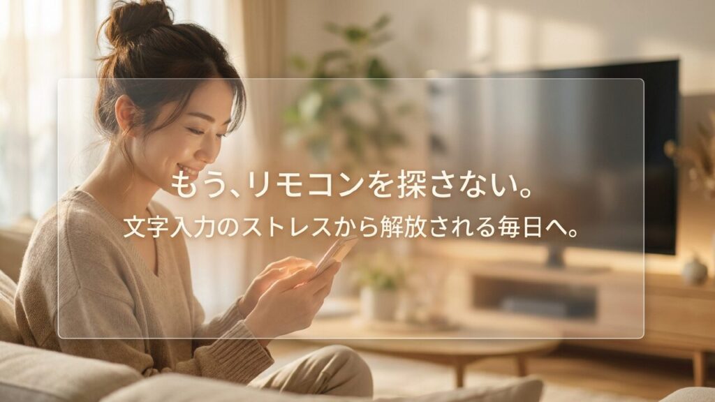 リモコンを探さない、文字入力のストレスから解放される毎日へ