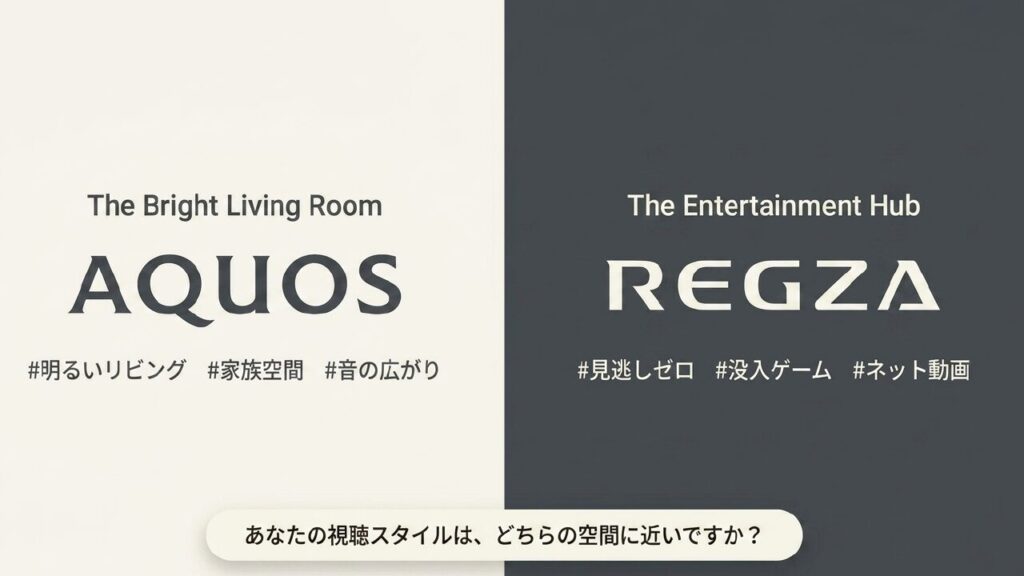 暮らしに寄り添うテレビ選択ガイド AQUOSとREGZAの比較・ライフスタイルで選ぶテレビ