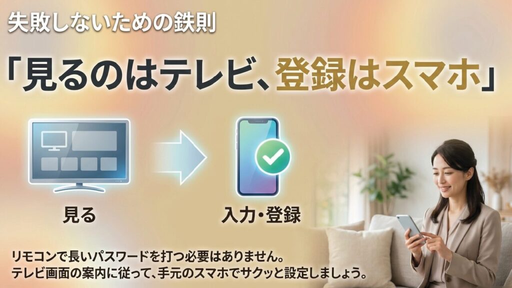 見るのはテレビ、登録はスマホで行うのが失敗しない鉄則