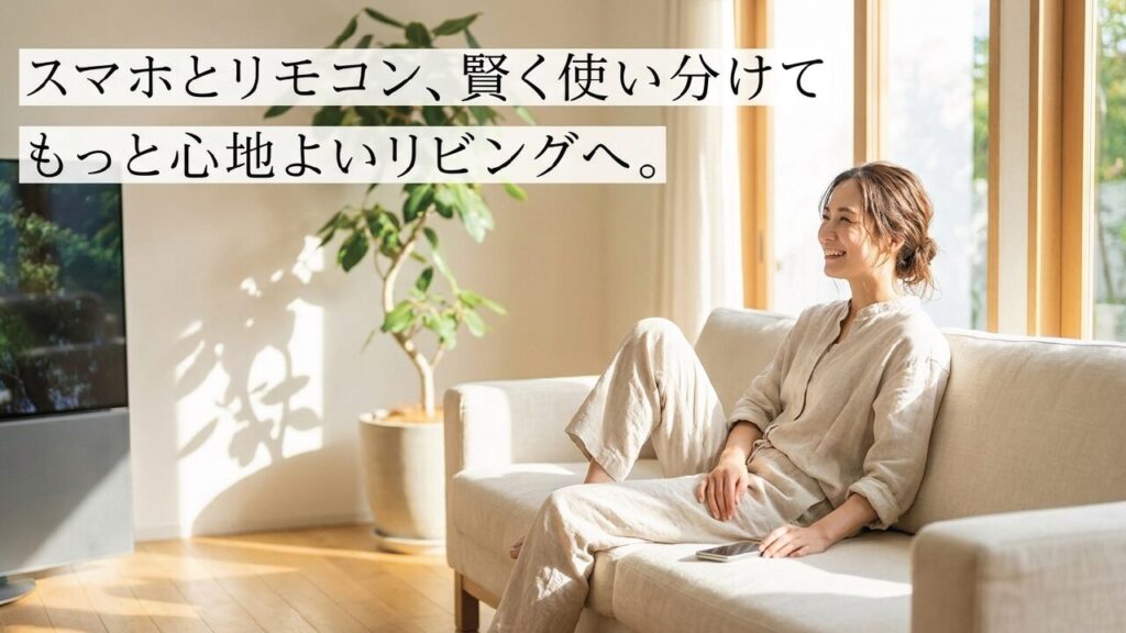 スマホとリモコンを賢く使い分けて心地よいリビングへ
