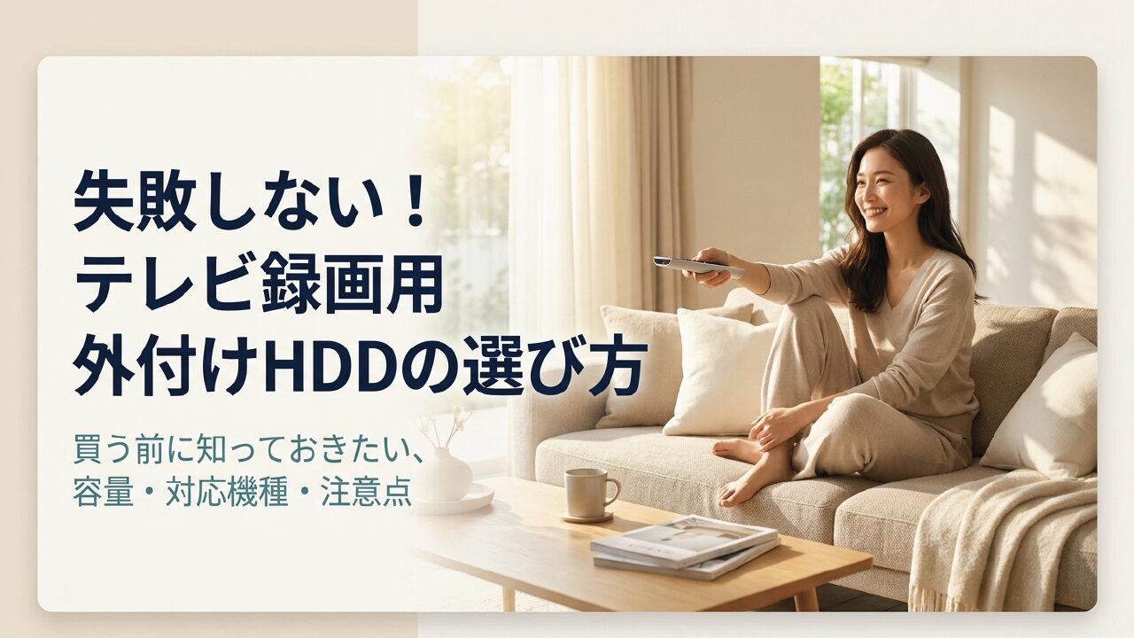 失敗しない！テレビ録画用外付けHDDの選び方とおすすめ容量