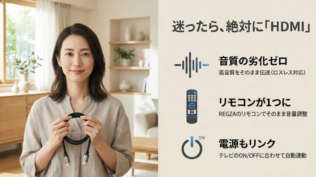 サウンドバー接続にHDMIをおすすめする理由