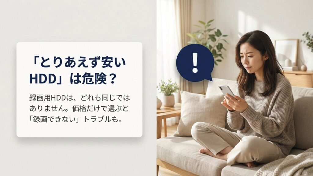 とりあえず安いHDDを選ぶリスクと注意点