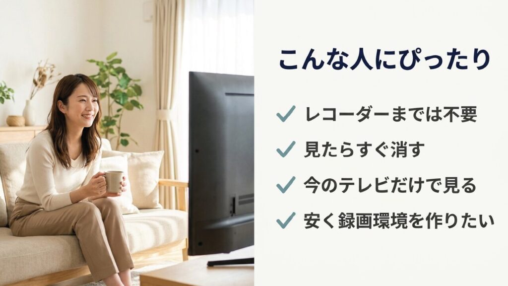 テレビ録画用外付けHDDはこの人におすすめ