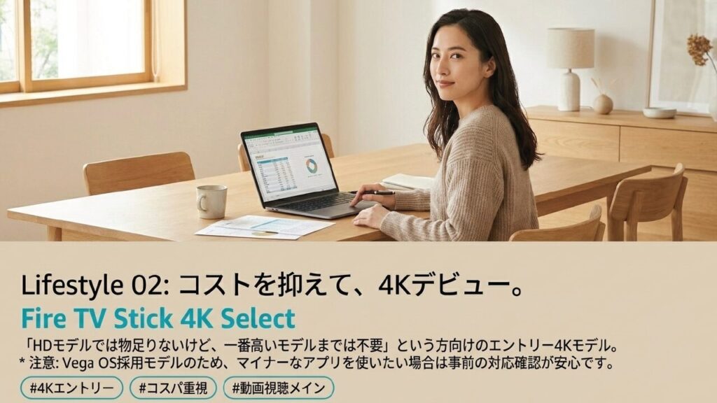 コストを抑えて4Kデビュー コストを抑えて4KデビューできるFire TV Stick 4K Select