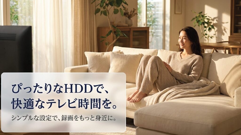 ぴったりなHDDで快適なテレビ時間を