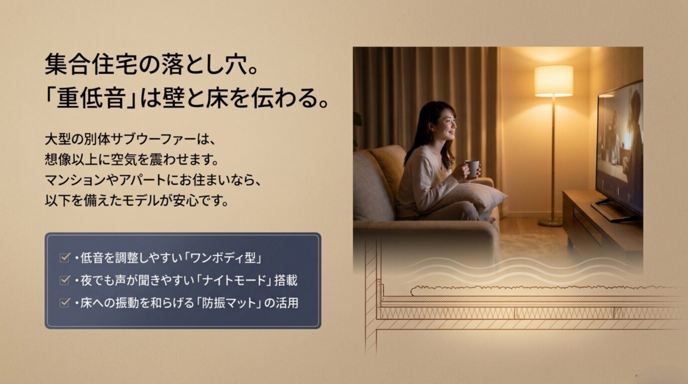 マンションやアパートで重低音が壁や床を伝わる仕組みと対策
