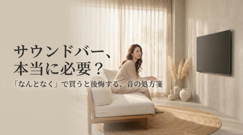サウンドバーはいらない？必要性・後悔する人・買うべき人を解説