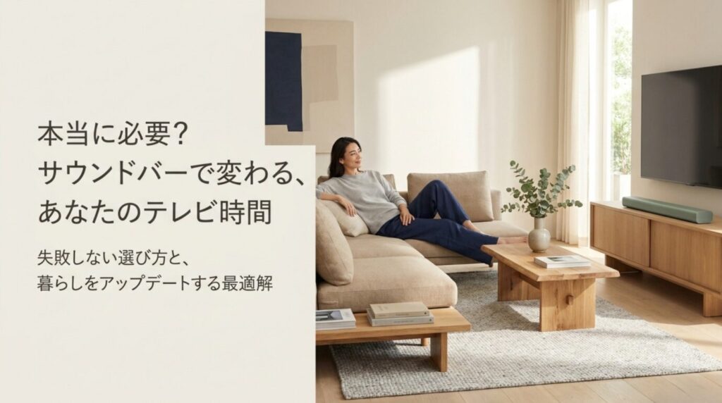 サウンドバーの必要性は？必要な人と不要な人を解説