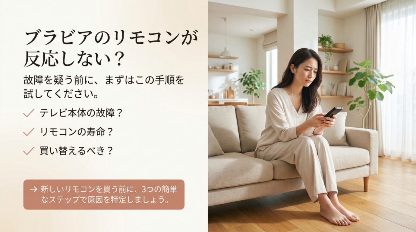 ブラビアのリモコンが反応しない原因と純正品の選び方を徹底解説