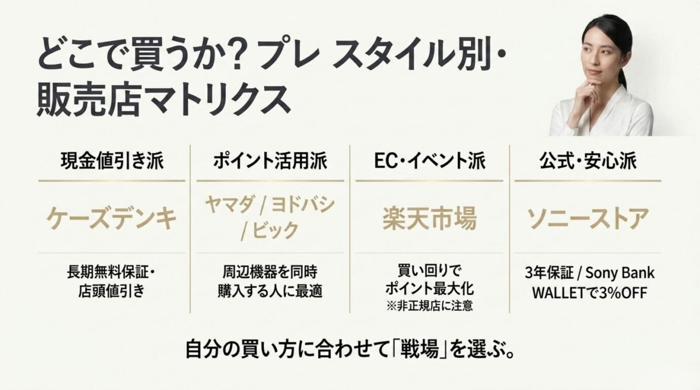 ブラビア販売店の選び方比較 ケーズデンキとヤマダデンキとヨドバシカメラとビックカメラと楽天市場とソニーストアの特徴比較