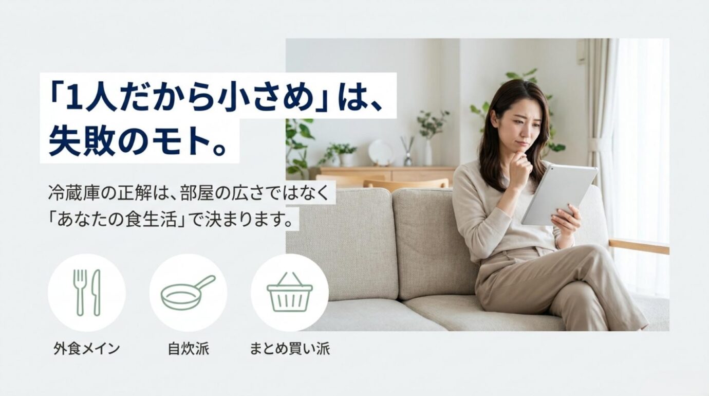 一人暮らしのハイセンス冷蔵庫を外食派・自炊派・まとめ買い派の食生活から選ぶ考え方