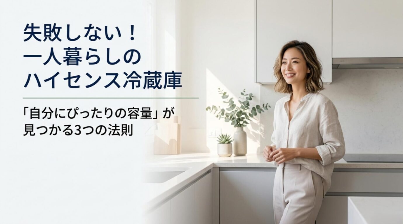 一人暮らし向けハイセンス冷蔵庫｜2ドア容量と霜取りの選び方