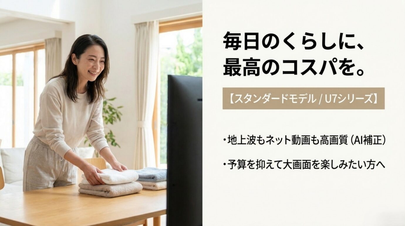 地上波やネット動画を高画質で楽しめるコストパフォーマンス重視のハイセンステレビ