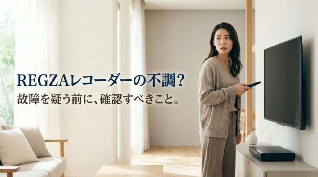 REGZAレコーダー故障前の確認ポイント