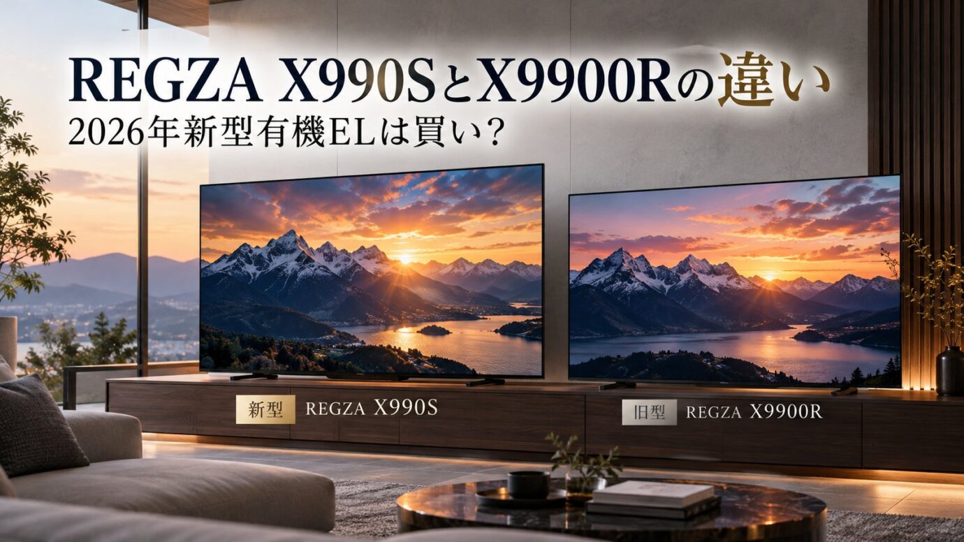 REGZA X990SとX9900Rの違い｜2026年新型有機ELは買い？
