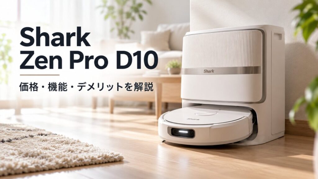 Shark Zen Pro D10の価格、主な機能、購入前に確認したいデメリットを分かりやすく解説します。